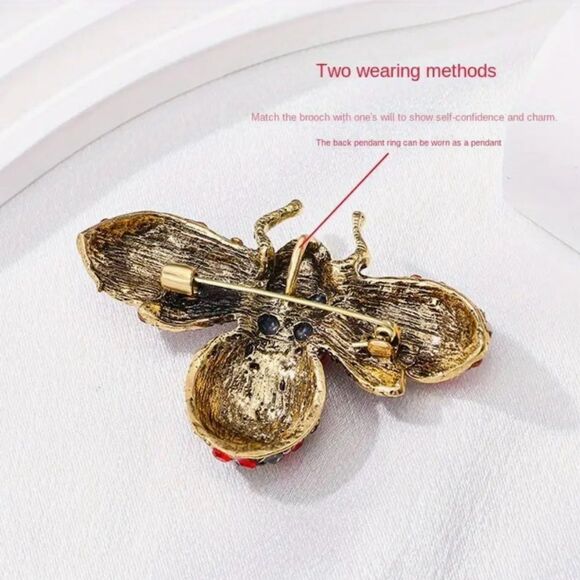 ♥️ Betsey Johnson stunning bumblebee brooch ♥️ - Picture 5 of 8